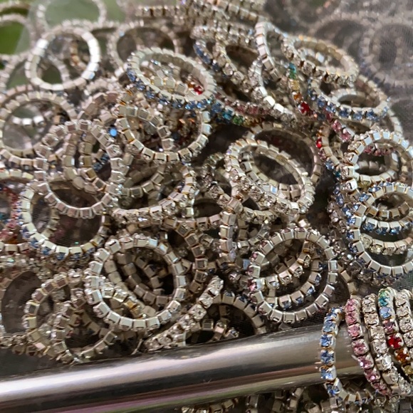 Stretch Rhinestone Toe Rings/Pinky Rings - Picture 3 of 3